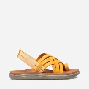 Teva Voya Strappy Leather Damen Sandalen Orange (Österreich)